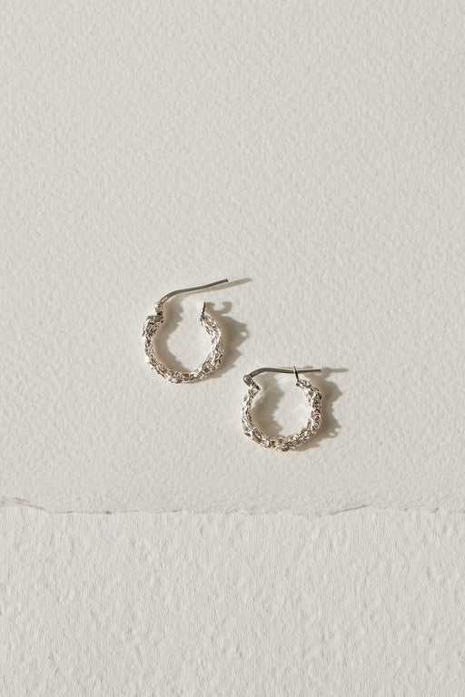 The Small Amalgam Hoop Earrings - Sterling Silver - 15mm