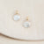 Seashell Drop Earrings - 14k Yellow Gold and Sterling Silver - Camillette