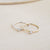 White Pearl Solitaire Thin Band Ring - 14k Gold - Camillette