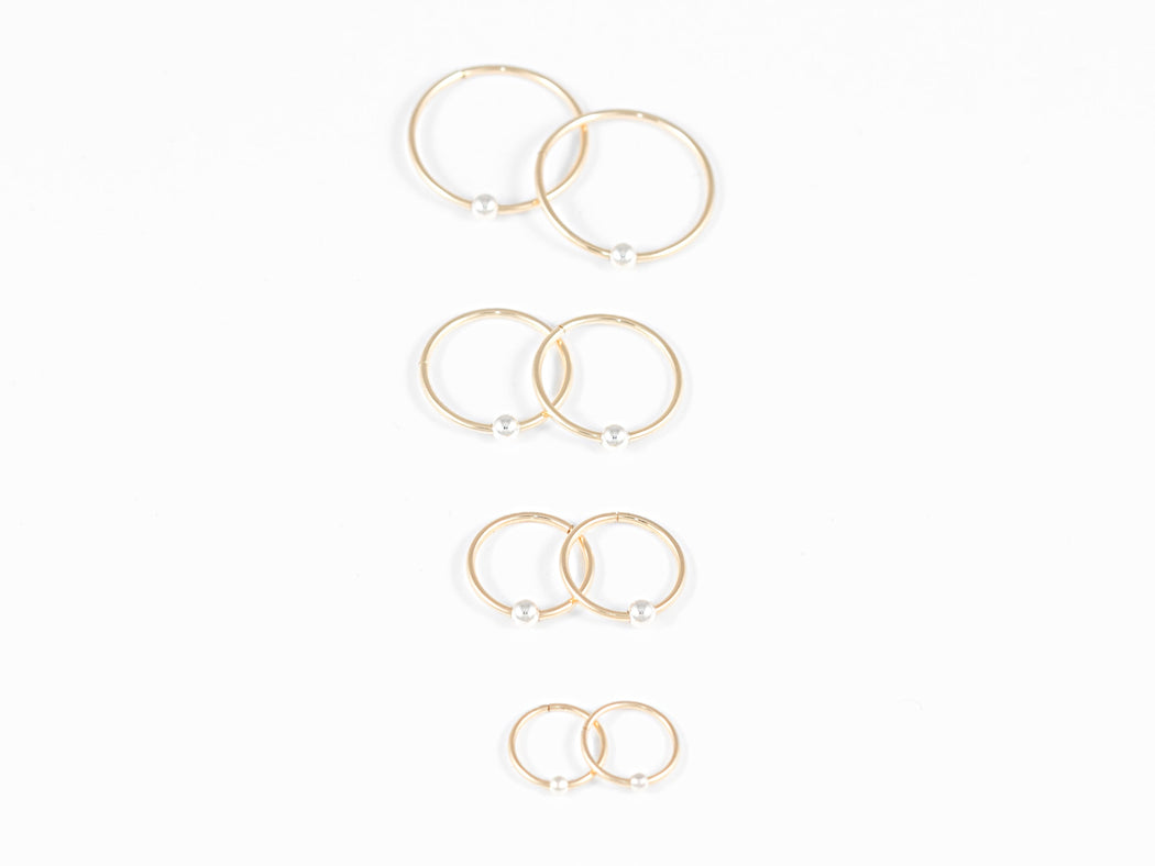 15mm Sleepers Hoops Earrings – 10k Yellow Gold – Medium - Camillette