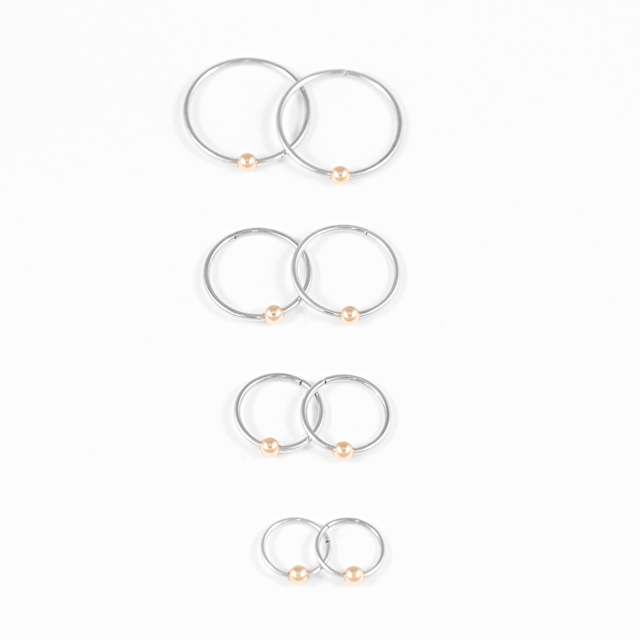 20mm Sleepers Hoops Earrings – 10k White Gold – Large - Camillette