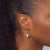Basic Silver Hoop Earrings - Peach Pearl - 24mm - Camillette