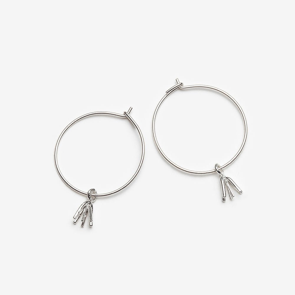 Firework Hoops Earrings - Sterling Silver - 50 mm, 30 mm or 20 mm - Camillette