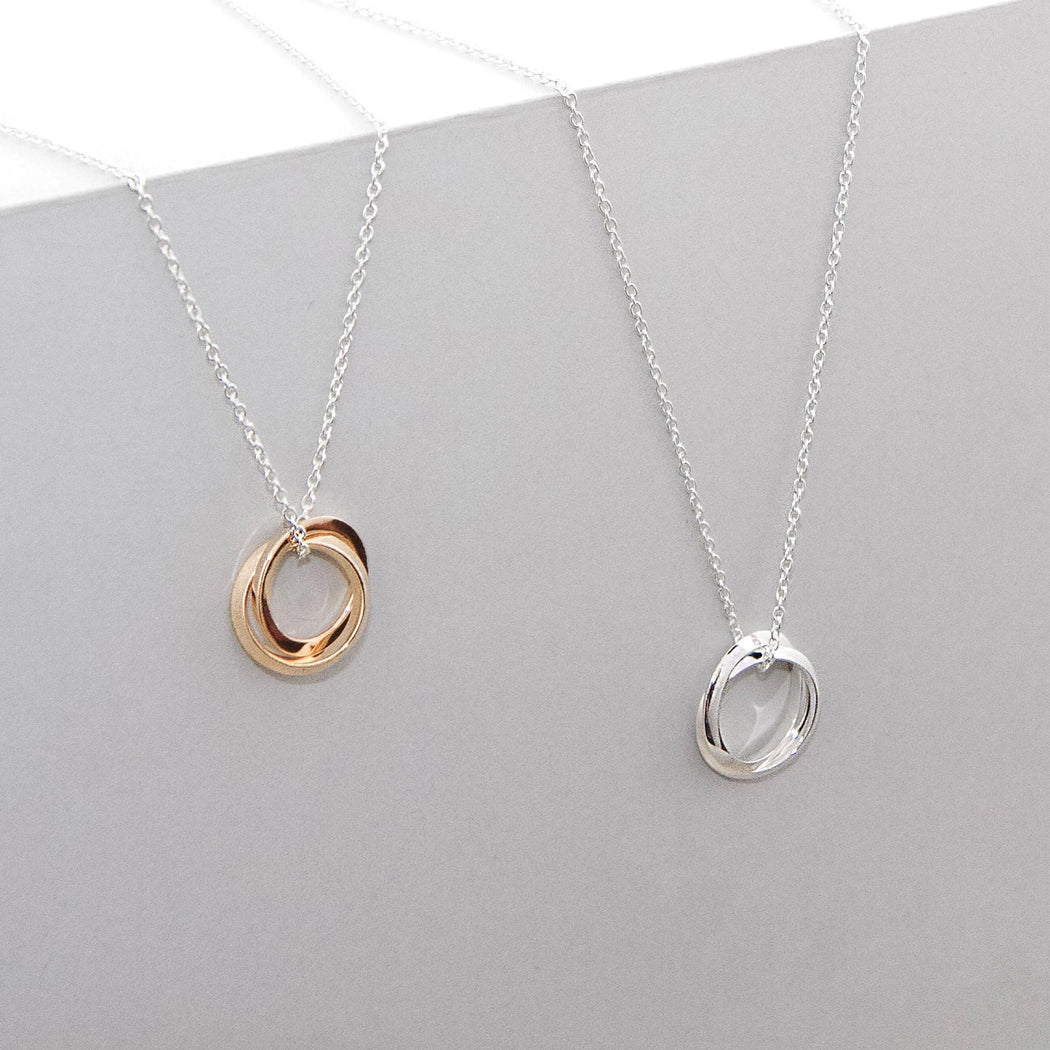 Line Union Necklace – 14k Gold Plated & Sterling Silver - Camillette