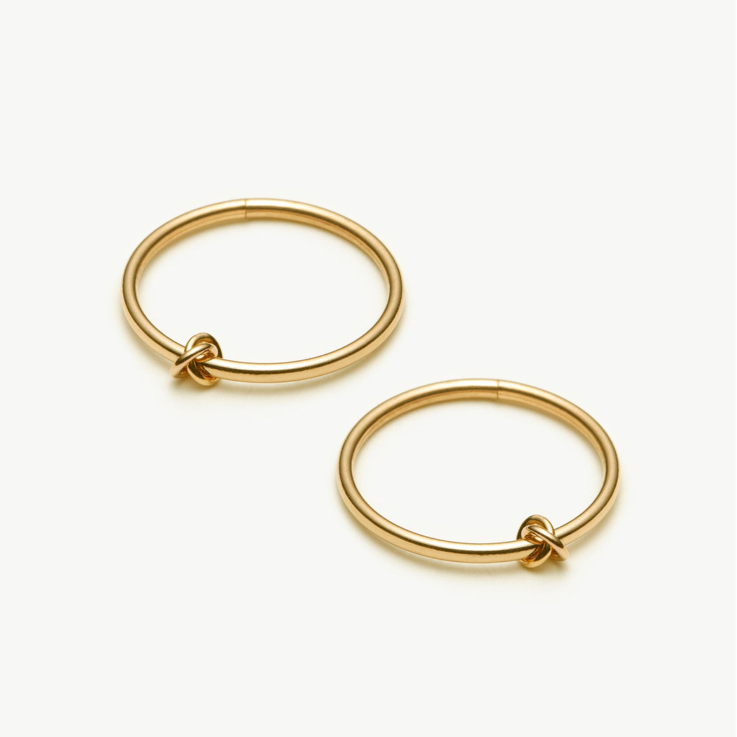 Prélude Sleepers Hoops Earrings – 10k Yellow Gold - Camillette