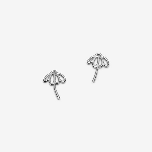 Sunflower Earrings - Silver - Camillette